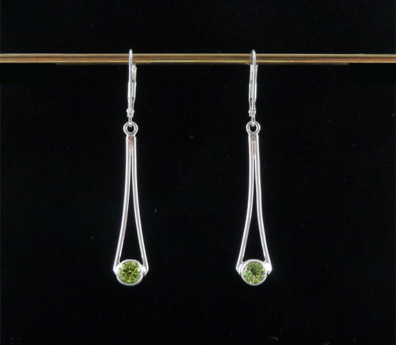 Jeff Mckenzie - Sterling Silver & Peridot Gemdrop Earrings